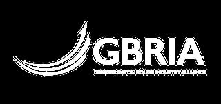 GBRIA logo with white curved design and text on black background for Greater Baton Rouge Industry Alliance